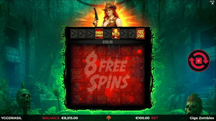 Giga Zombies - permulaan Free Spins